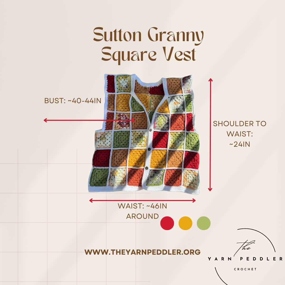 Sutton Granny Square Vest - CUSTOM